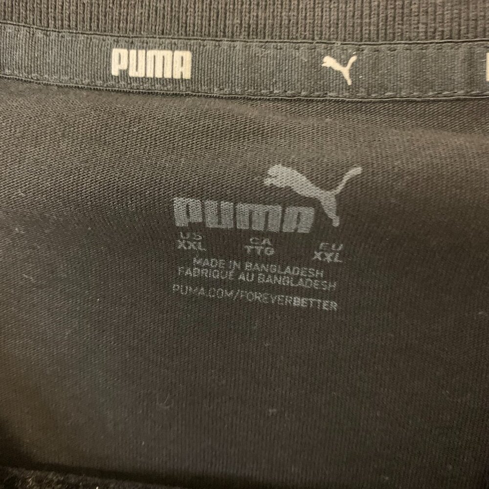 Puma Mens Polo SZ XXL Black Preppy Causal - Picture 3 of 9